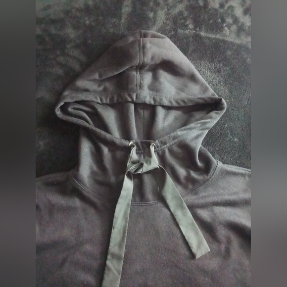 Magaschoni Black Ribbon Tie Hoodie Sweatshirt Large Luxury Loungewear - Picture 3 of 6